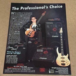 Bunny Brunel - Carvin Amps Guitars - 2001 Print Advertisement